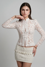 INTRECCIO - Blusa de Encaje