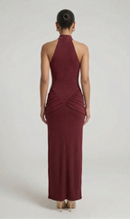 LA NOTTE NERA – Vestido Midi Halter