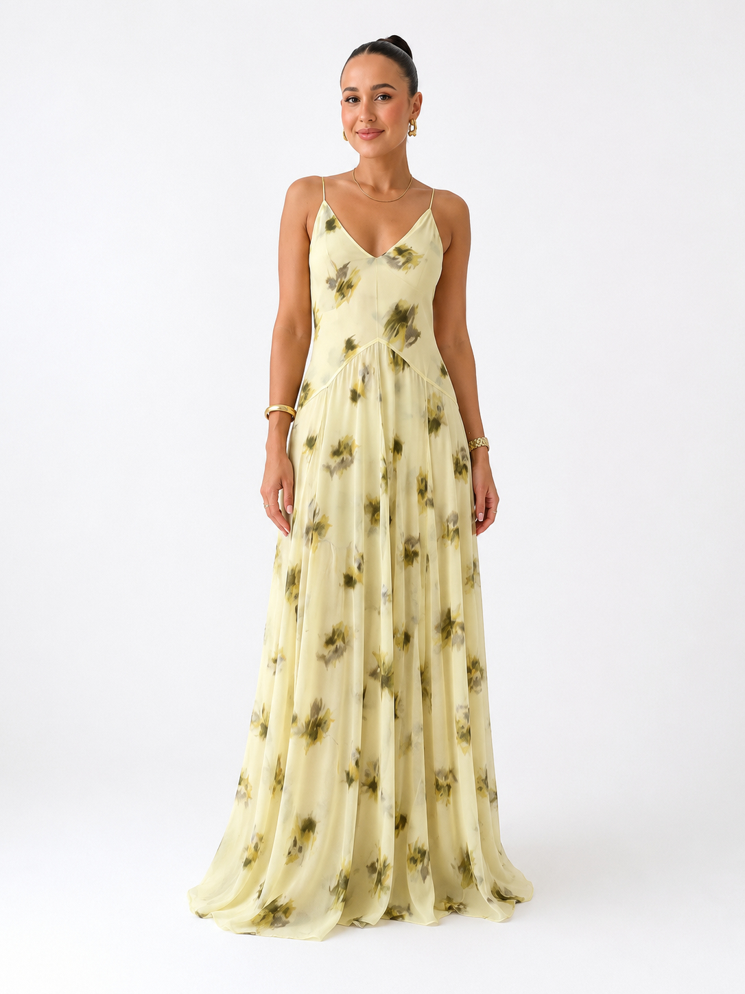 LINFA – Vestido Floral de Acuarela