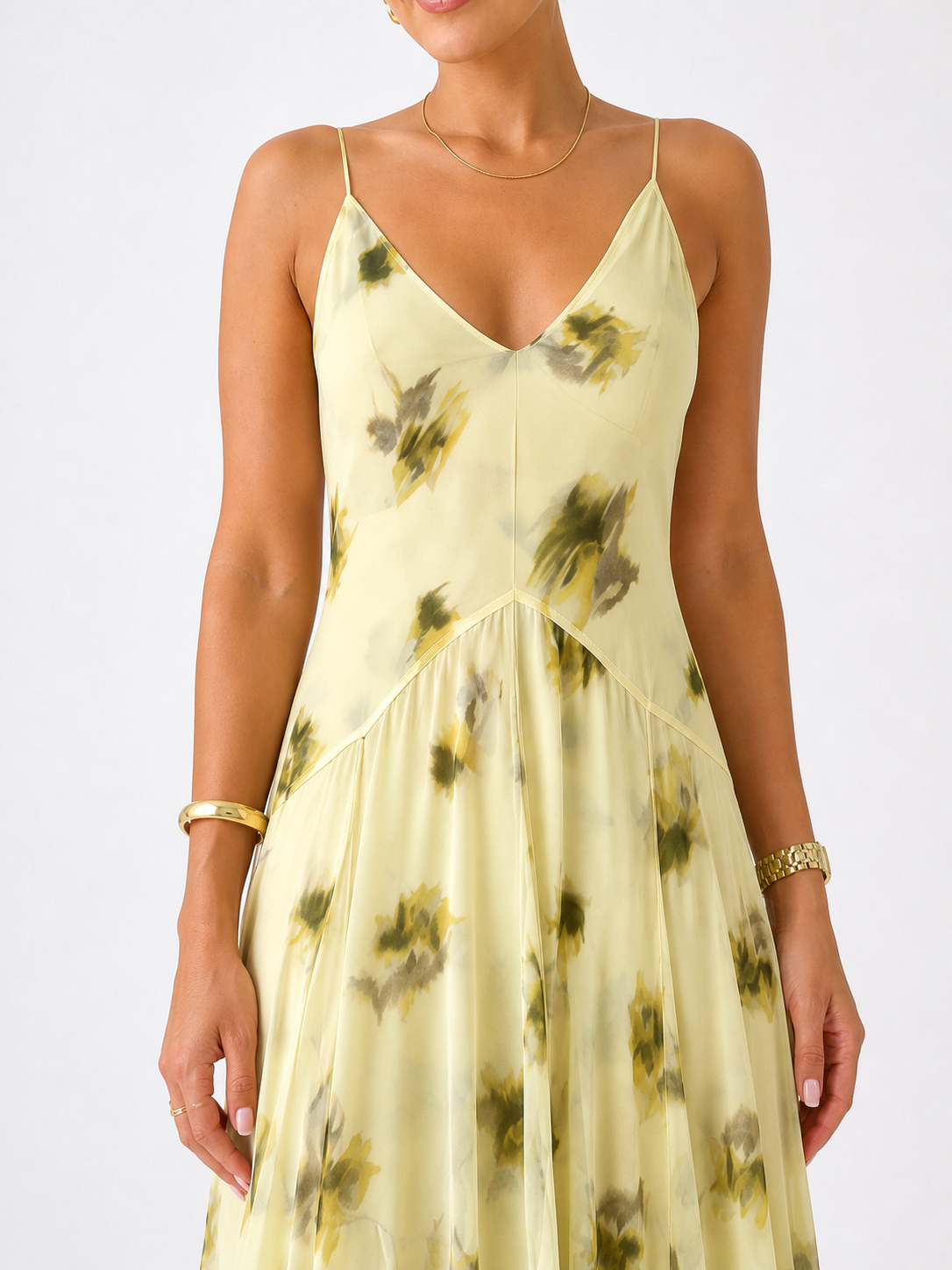 LINFA – Vestido Floral de Acuarela