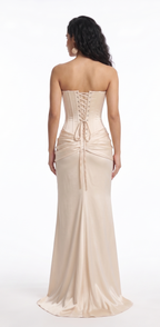 LUCE DI AMALFI – Vestido Satén Strapless