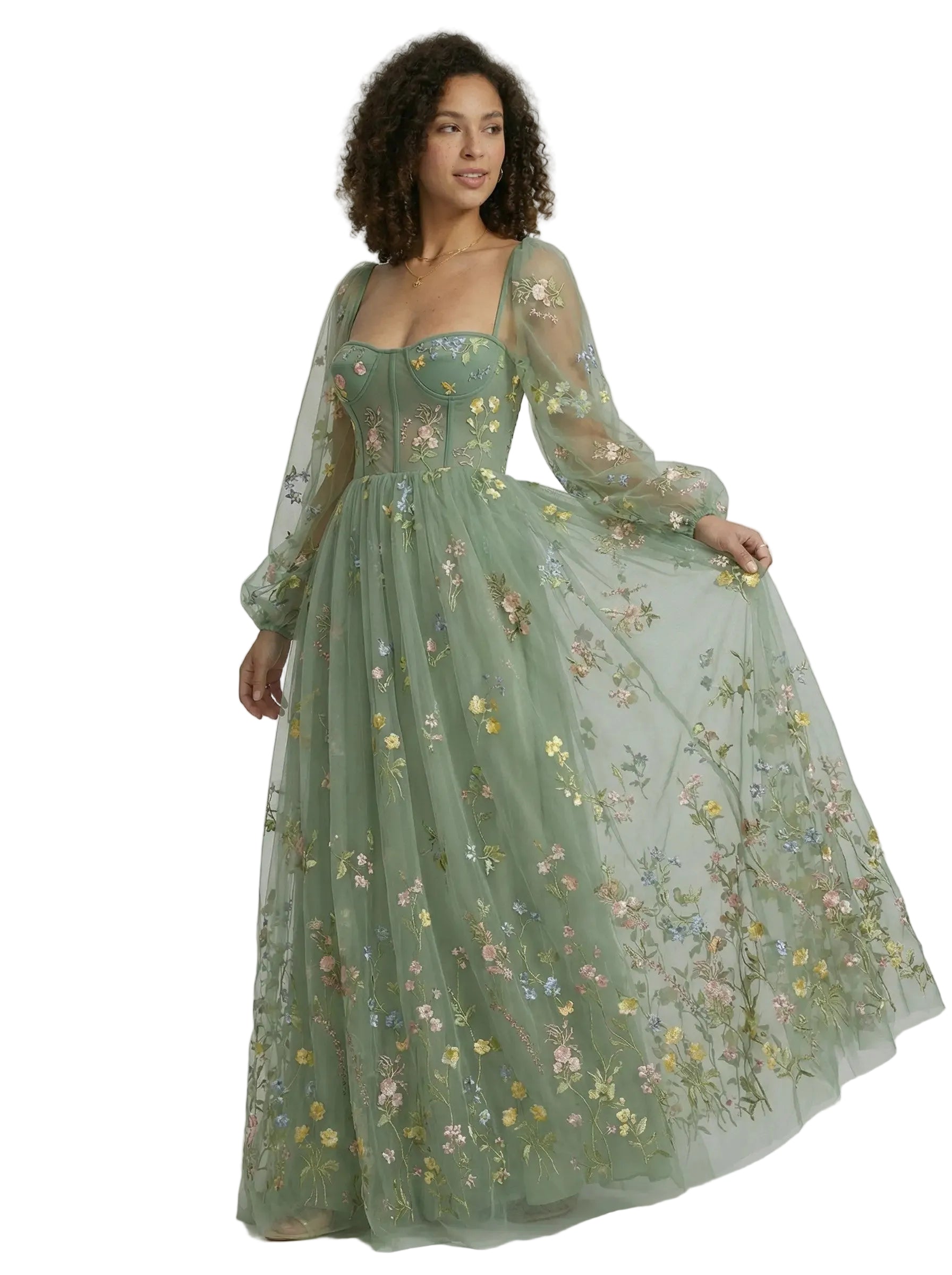 Fiorella – Vestido Primaveral de Tul