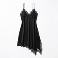 NOIREA – Vestido Lencero Satinado con Encaje
