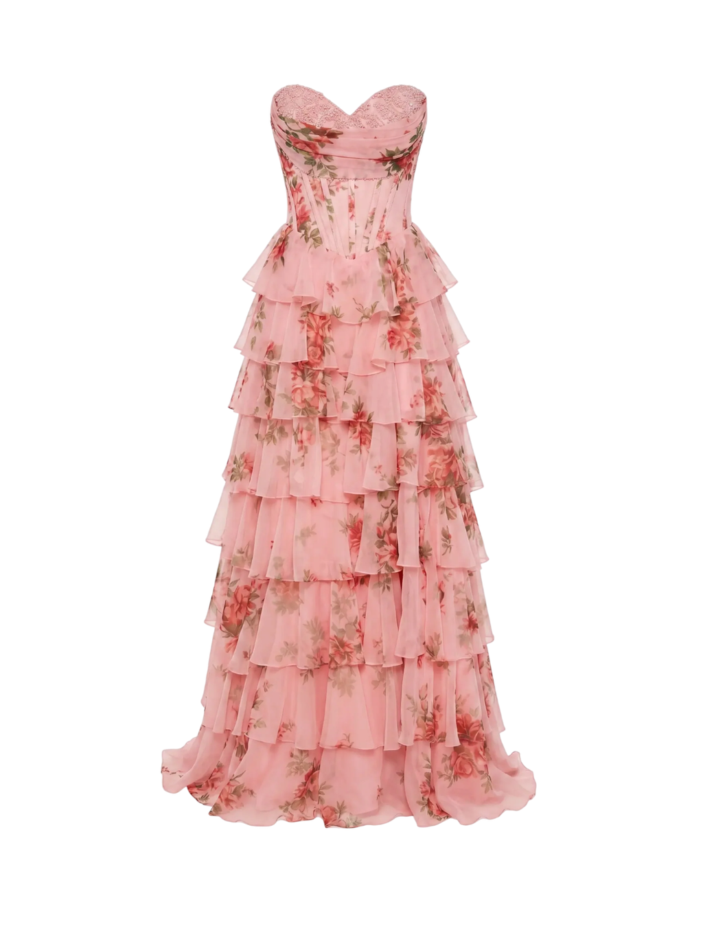 ROSA DI VENEZIA – Vestido con Falda en Capas
