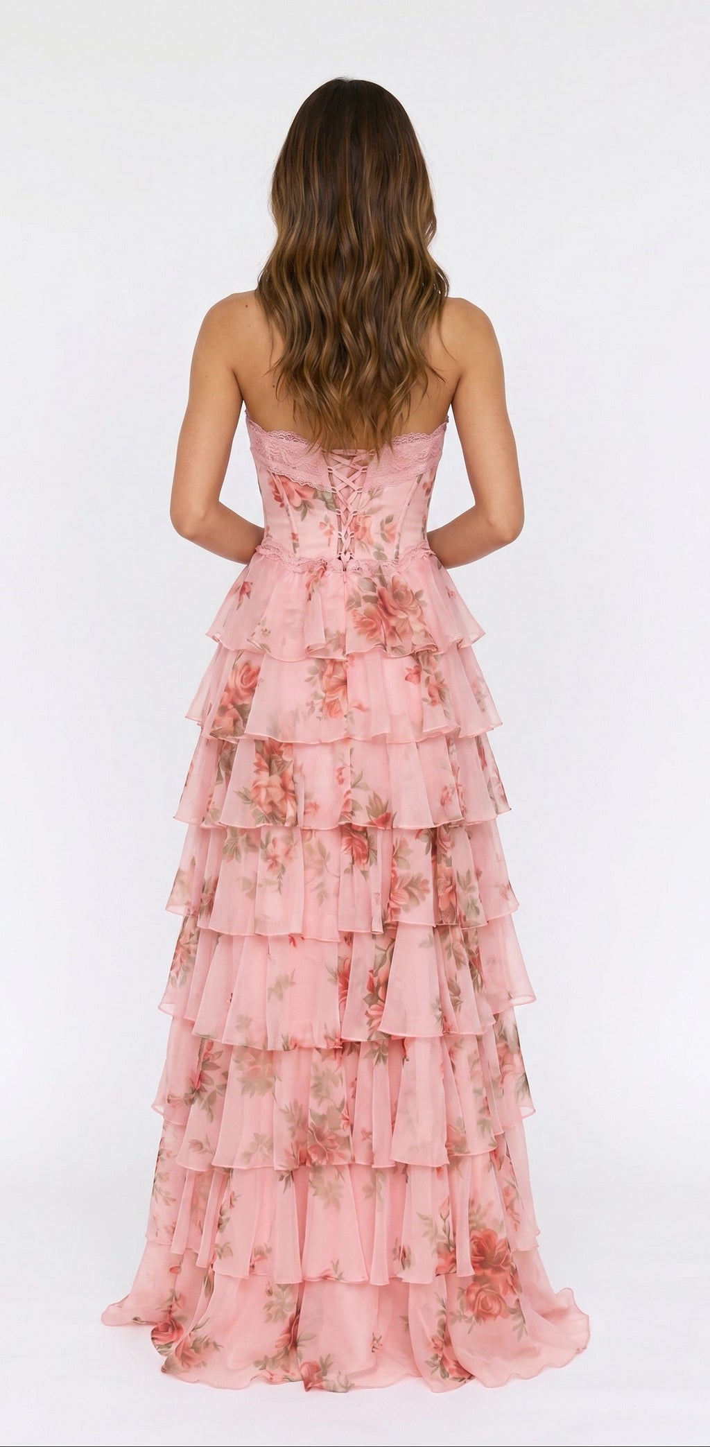 ROSA DI VENEZIA – Vestido con Falda en Capas
