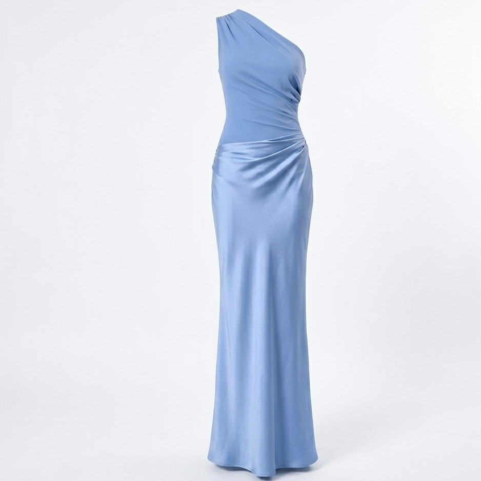 SORELLA - Vestido Satén Asimétrico