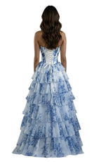 Rosa di Venezia – Corsé Florido con Falda en Capas