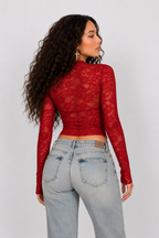 TATIANA - Top de Encaje Manga Larga
