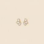 ISADORA – Pendientes Florales Esculpidos Dorados