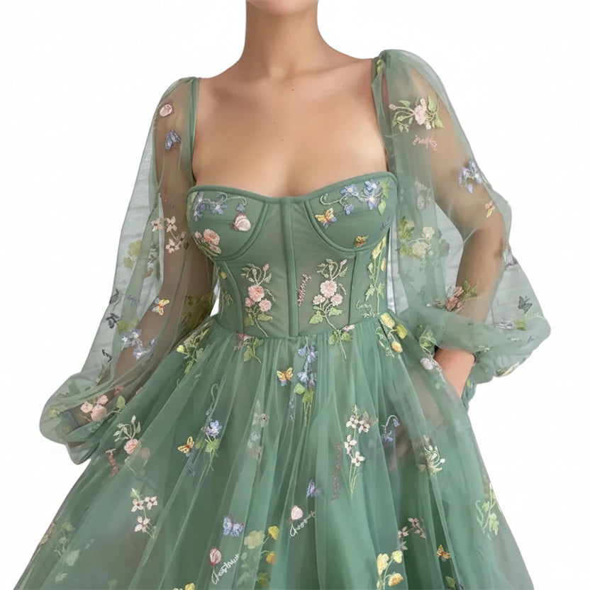 Fiorella – Vestido Primaveral de Tul