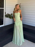 VESTIDO JACQUARD VERDE MENTA VERANIEGO